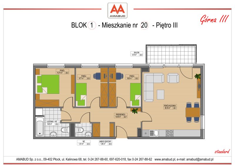 Blok nr 1, mieszkanie nr 20