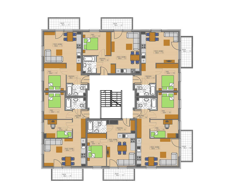 Blok nr 6, piętro I
