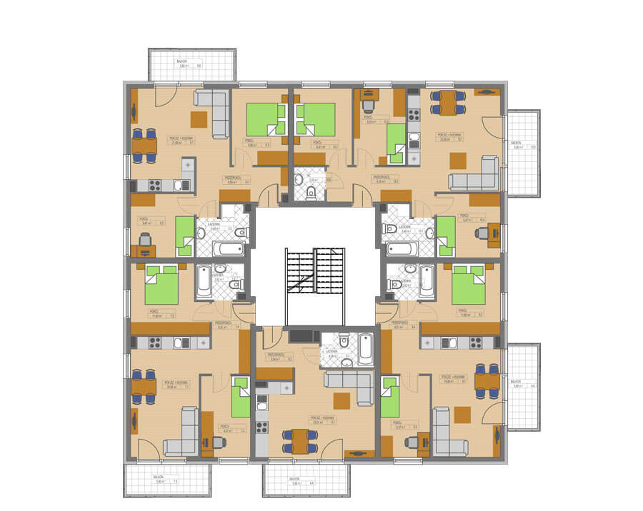 Blok nr 7, piętro I
